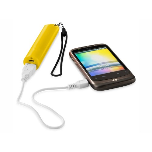 Портативное зарядное устройство Beam, 2200 mAh, желтый