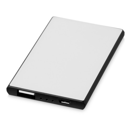 Портативное зарядное устройство Slim Credit Card, черный/белый