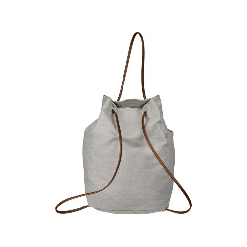 Рюкзак со шнурками Harper из хлопчатобумажной парусины, светло-серый