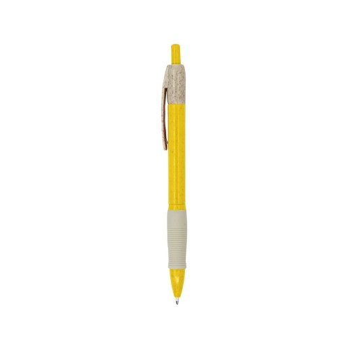 Ручка шариковая HANA из пшеничного волокна, бежевый/желтый