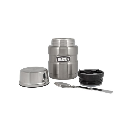 Термос из нерж. стали с ложкой тм THERMOS SK3000-SBK 0,47L, стальной