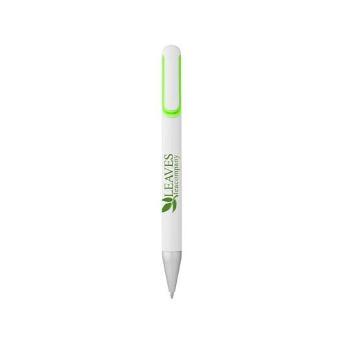 Ручка шариковая Nassau, белый/зеленое яблоко