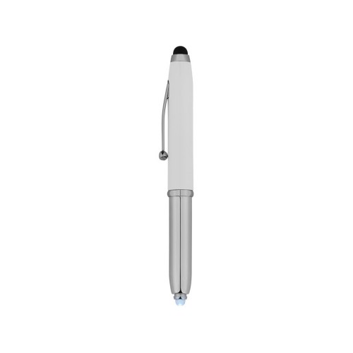 Ручка-стилус шариковая Xenon, белый, синие чернила