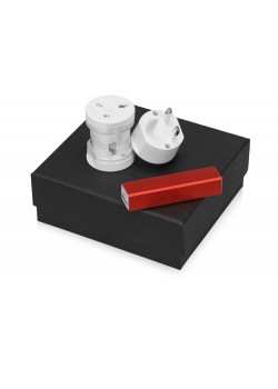 Подарочный набор Charge с адаптером и зарядным устройством, красный