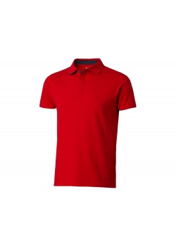 Поло с короткими рукавами Hacker, красный/темно-синий