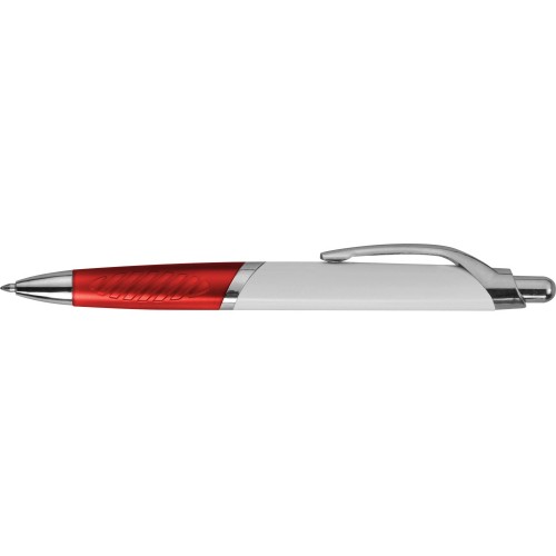 Ручка шариковая Призма, белый/красный