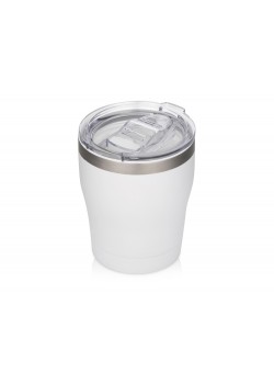 Вакуумная термокружка c керамическим покрытием Rodos, непротекаемая крышка, 350 мл, белый