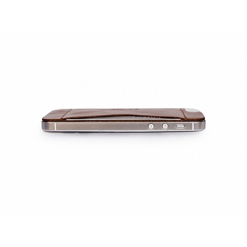 Кошелек-накладка на iPhone 5/5s и SE, коричневый