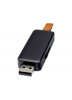 USB-флеш-накопитель Gleam объемом 4 ГБ с подсветкой, черный