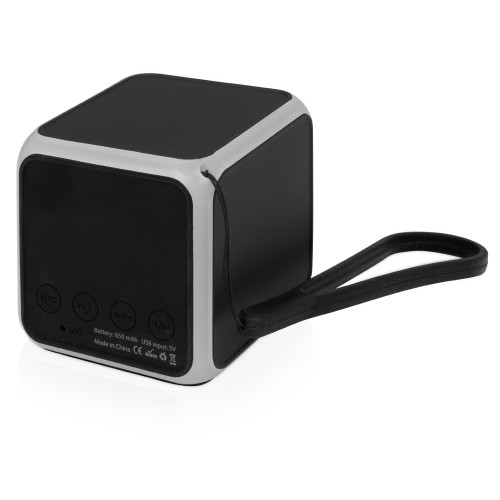 Портативная колонка Cube с подсветкой, черный