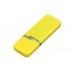Флешка промо прямоугольной формы c оригинальным колпачком, 8 Гб, желтый
