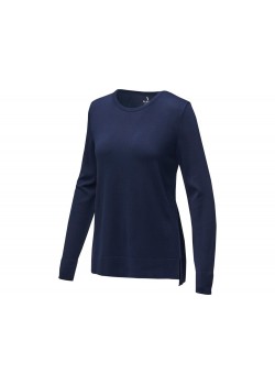 Женский пуловер Merrit с круглым вырезом, темно-синий