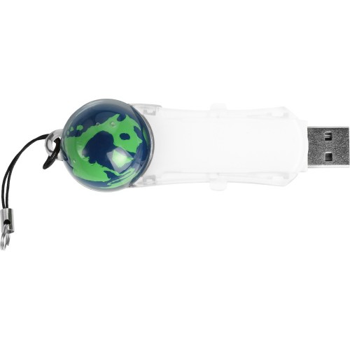 Флеш-карта USB 2.0 на 4 Gb с плавающей мини-фигурой земного шара
