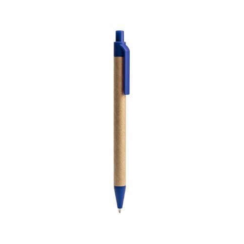 Ручка шариковая ALDER из переработанного картона, натуральный/королевский синий