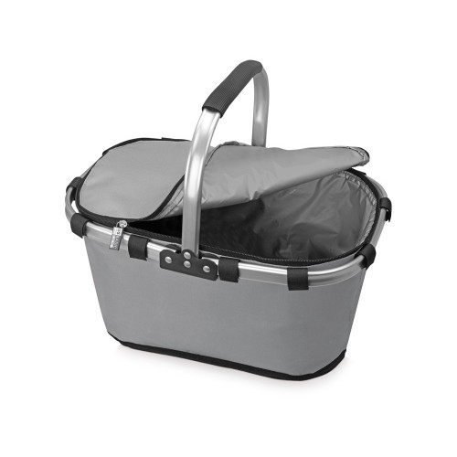 Изотермическая сумка-холодильник FROST складная с алюминиевой рамой, серый