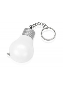 Брелок-рулетка для ключей 1 м., белый/серебристый