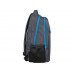 Рюкзак Metropolitan, серый с голубой молнией