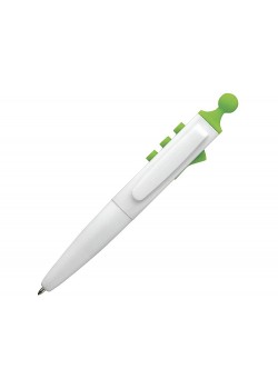 Ручка шариковая Clic Pen, белый/лайм