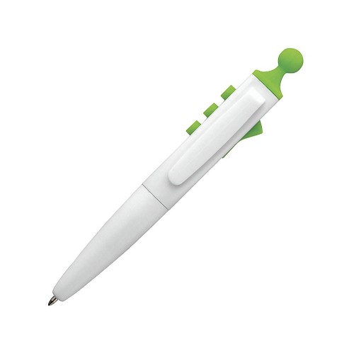 Ручка шариковая Clic Pen, белый/лайм
