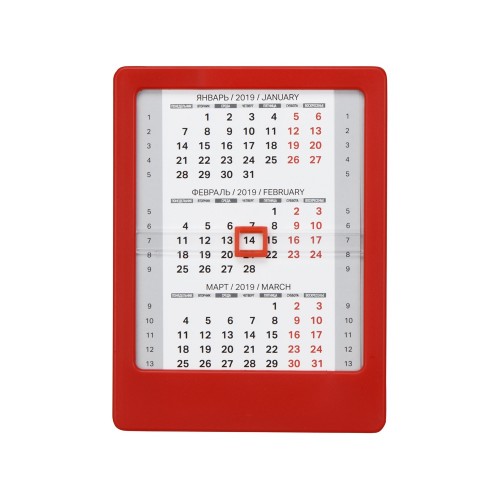 Календарь Офисный помощник, красный