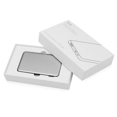 Портативное зарядное устройство Shell, 5000 mAh, серебристый