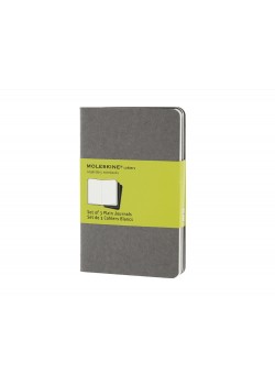 Записная книжка Moleskine Cahier (нелинованный, 3 шт.), Pocket (9х14см), серый