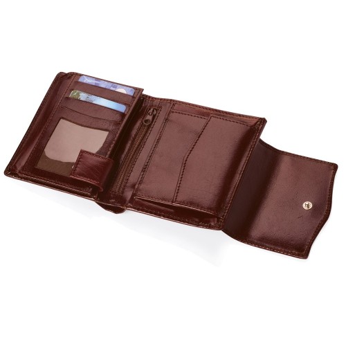 Портмоне с отделениями для кредитных карт и монет, коричневый