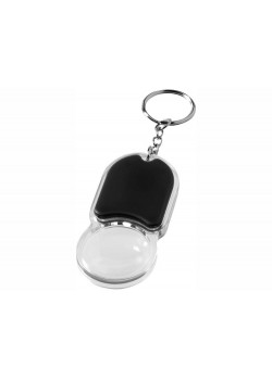Брелок Zoomy с увеличительным стеклом и фонариком, черный