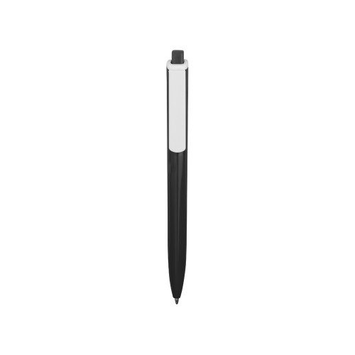 Ручка пластиковая трехгранная шариковая Lateen, черный/белый