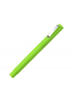 Ручка шариковая пластиковая Quadro Soft, квадратный корпус с покрытием софт-тач, зеленое яблоко