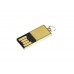 Флешка с мини чипом, минимальный размер корпуса, 64 Гб, золотой
