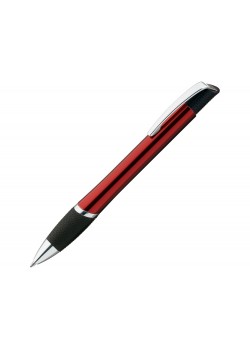 Ручка шариковая металлическая OPERA, синий, 1мм, красный