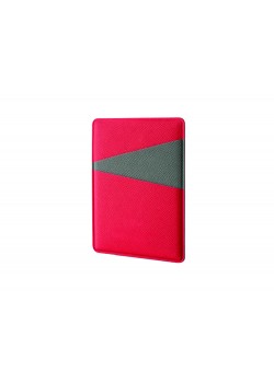 Картхолдер на 3 карты типа бейджа Favor, красный/серый
