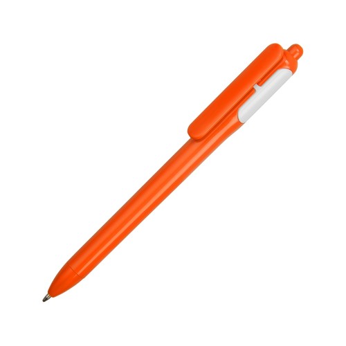 Ручка шариковая цветная, оранжевый/белый
