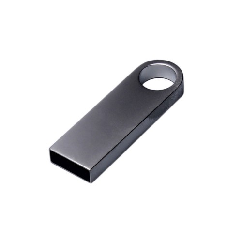 USB 2.0-флешка на 128 Гб с мини чипом и круглым отверстием, серебристый