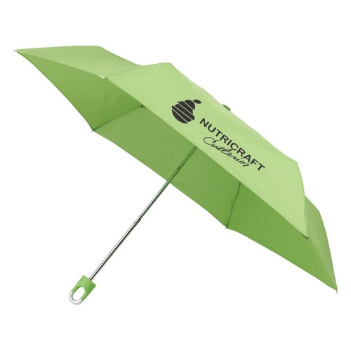 Складной зонт Emily 21 дюйм с карабином, лайм