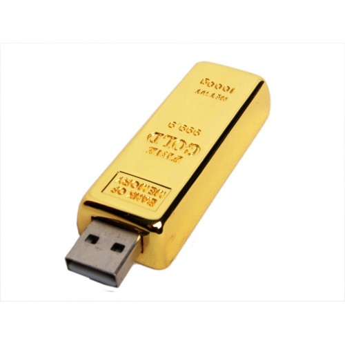 USB-флешка на 4 Гб в виде слитка золота, золотой