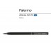 Ручка Palermo шариковая автоматическая, черный металлический корпус, 0,7 мм, синяя
