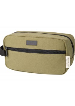 Косметичка Joey из холста, переработанного по стандарту GRS, объемом 3,5 л, оливковый