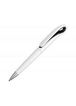 Ручка шариковая Swansea, белый/черный, синие чернила