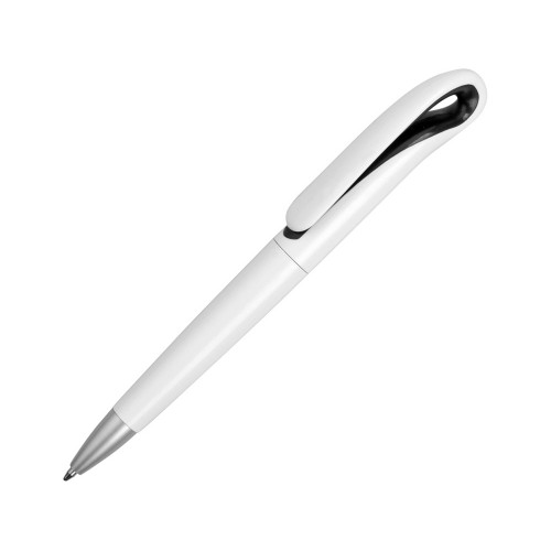 Ручка шариковая Swansea, белый/черный, синие чернила