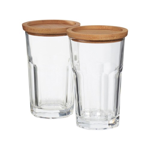 Набор стаканов Linden с костерами, прозрачный
