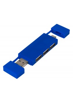 Mulan Двойной USB 2.0-хаб, синий