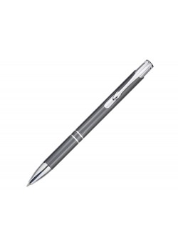 Алюминиевая шариковая кнопочная ручка Moneta, черные чернила, серый