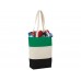 Хлопковая сумка Colour Block, зеленый/бежевый/черный