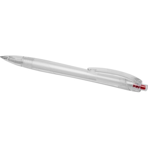 Шариковая ручка Honua из переработанного ПЭТ, прозрачный/красный
