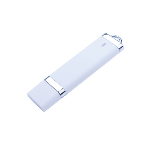 USB-флешка на 16 ГБ с покрытием soft-touch Орландо, белый
