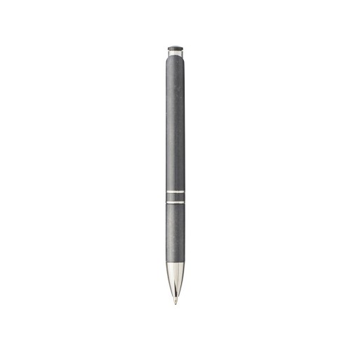 Шариковая кнопочная ручка Moneta из АБС-пластика и пшеничной соломы, черный