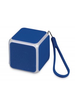 Портативная колонка Cube с подсветкой, синий