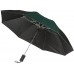 Зонт складной Логан полуавтомат, черный/зеленый